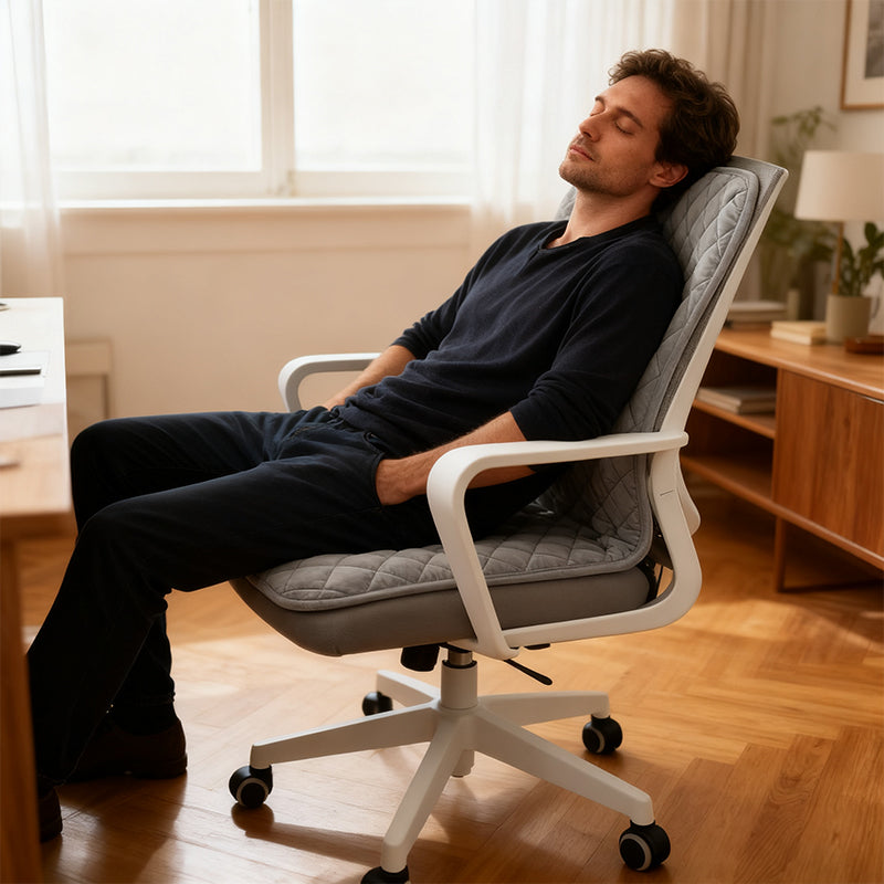 Smart Heated Office Chair Cushion | Electric Mat with Timer & Integrated Backrest (220V)