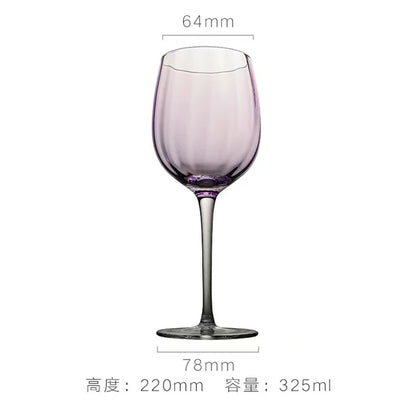 Luxury Lavender Crystal Wine Glass & Champagne Goblet Set | Nordic Style