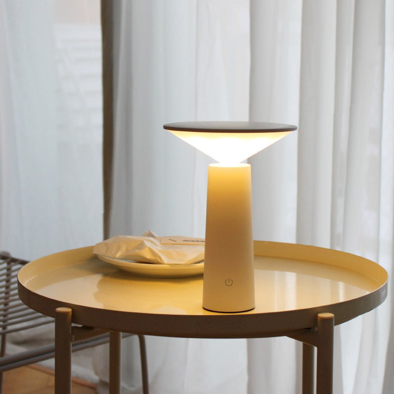 Nordic Minimalist LED Table Lamp – Sleek Rechargeable Night Light for Bedroom & Coffee Table