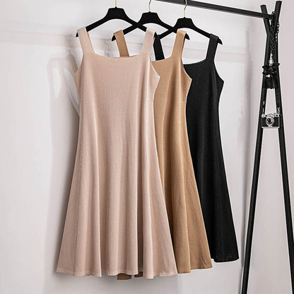 Elegant Sleeveless Knitted Maxi Dress - Comfortable Extra Large Summer Wear