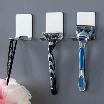 304 Stainless Steel Razor Holder - Self-Adhesive Shaving Shaver Stand & Bathroom Hook Organizer