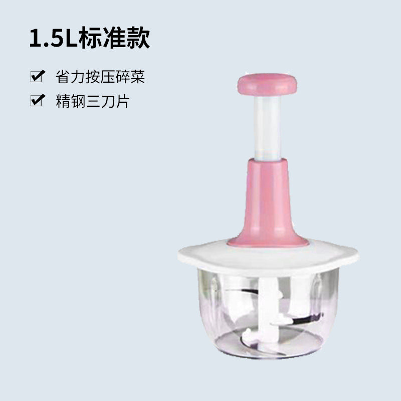Manual Press Food Chopper & Meat Grinder - Multi-Functional Garlic Processor