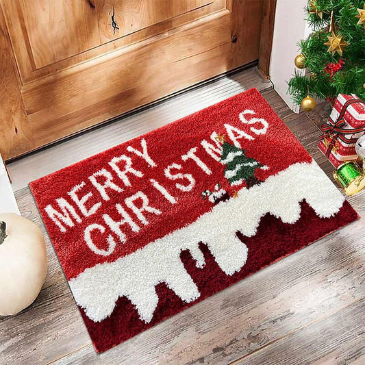 Festive Gingerbread & Reindeer Christmas Welcome Mat - Non-Slip 40x60cm