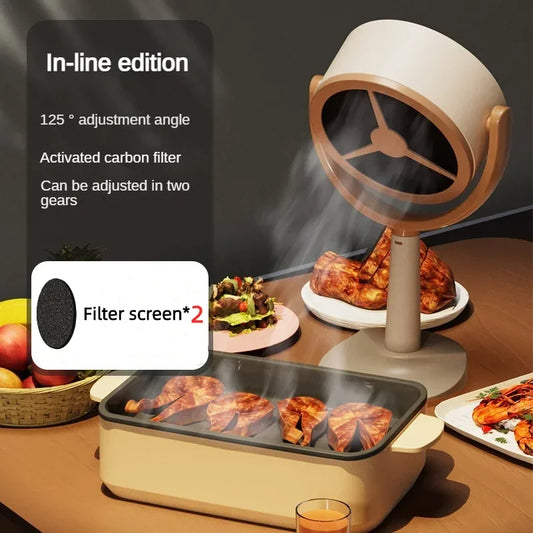 Desktop Portable Range Hood – Mini USB Extraction Fan for Small Kitchen, BBQ, and Indoor Cooking
