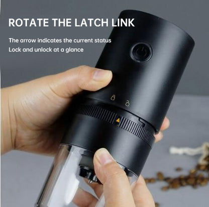 Portable USB Rechargeable Electric Coffee Bean Grinder with Adjustable Coarseness