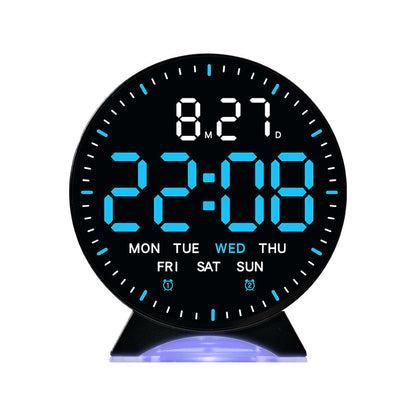 LED Digital Alarm Clock with Custom Jump-Second Display | Auto-Dimming USB Desk Clock with Ambient Light