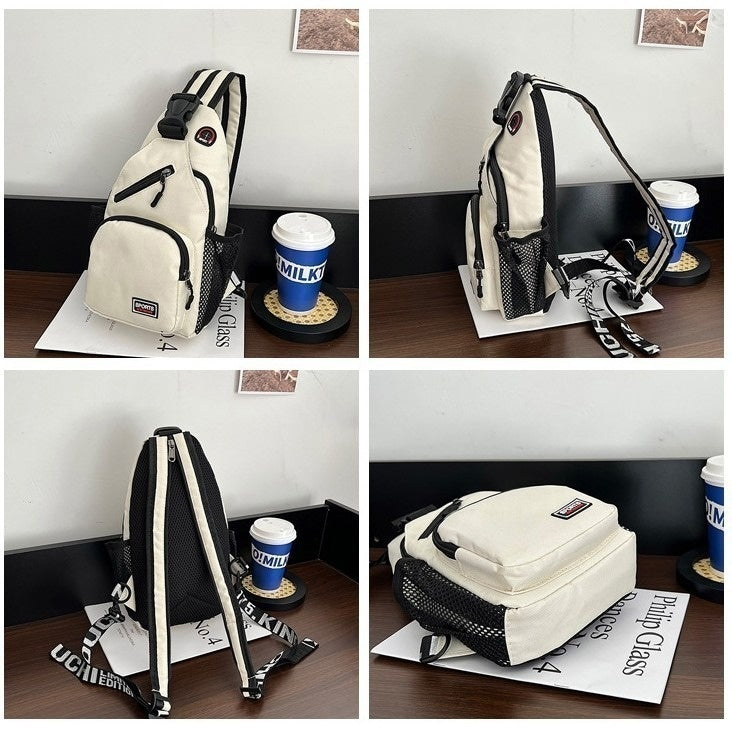 Snoopy Cartoon Print Crossbody Sling Bag - Large Capacity Chest Pack & Shoulder Backpack