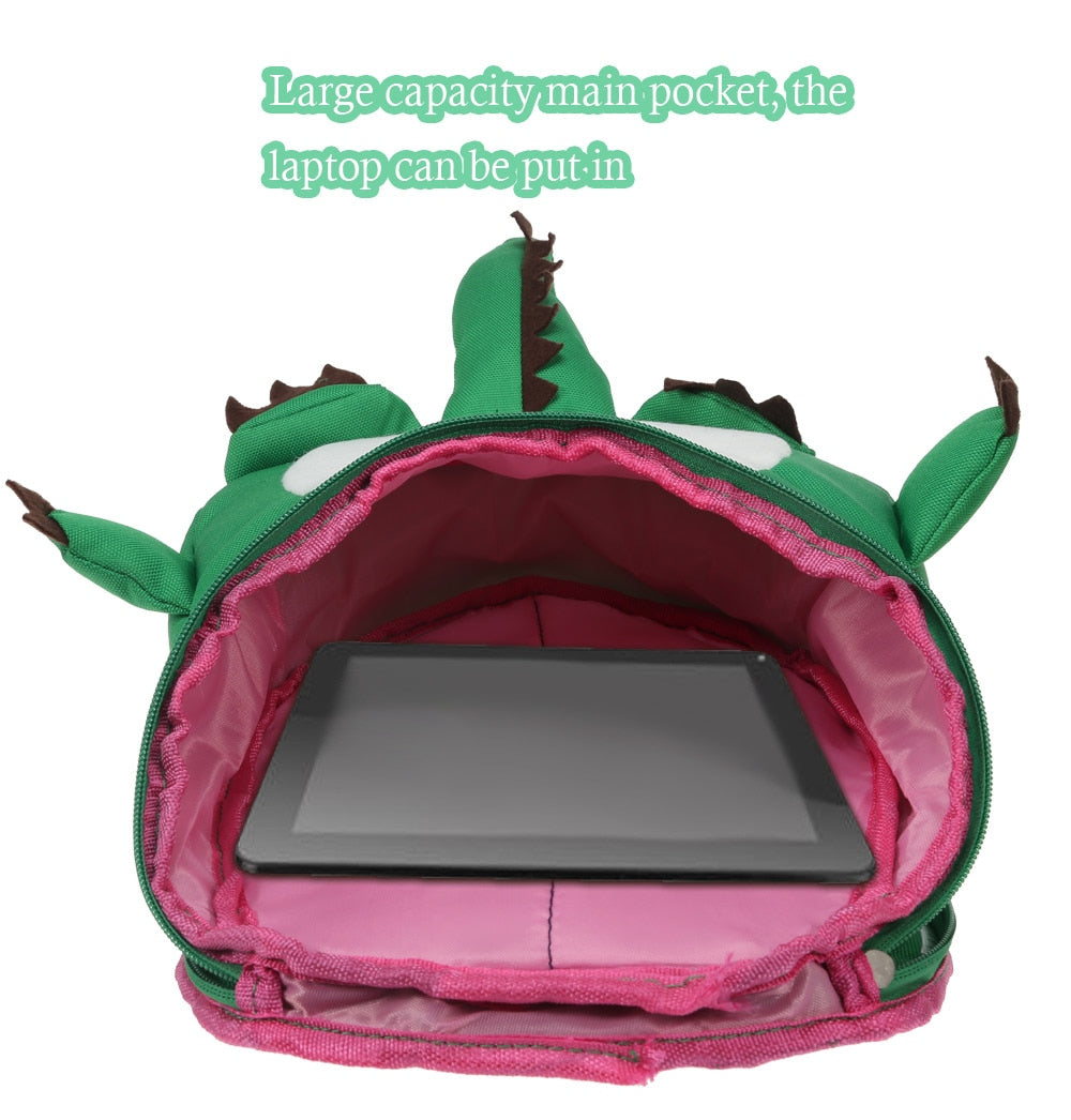 3D Dinosaur Backpack for Kids - Waterproof Kindergarten & Small School Bag