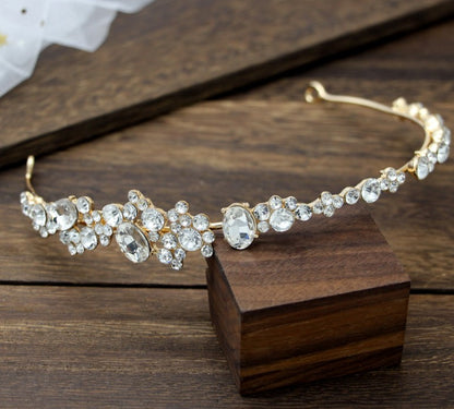 Elegant Crystal Rhinestone Wedding Headband / Bridal Hair Diadem Tiara Accessories for Women