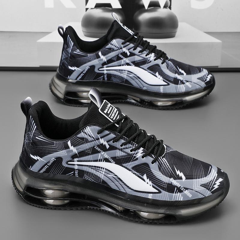 Men's Height-Increasing Air Cushion Running Shoes - Breathable Leather Dad Sneakers
