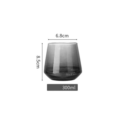 European Luxury Smoke Gray Crystal Wine Glasses - Premium Champagne & Cocktail Goblets