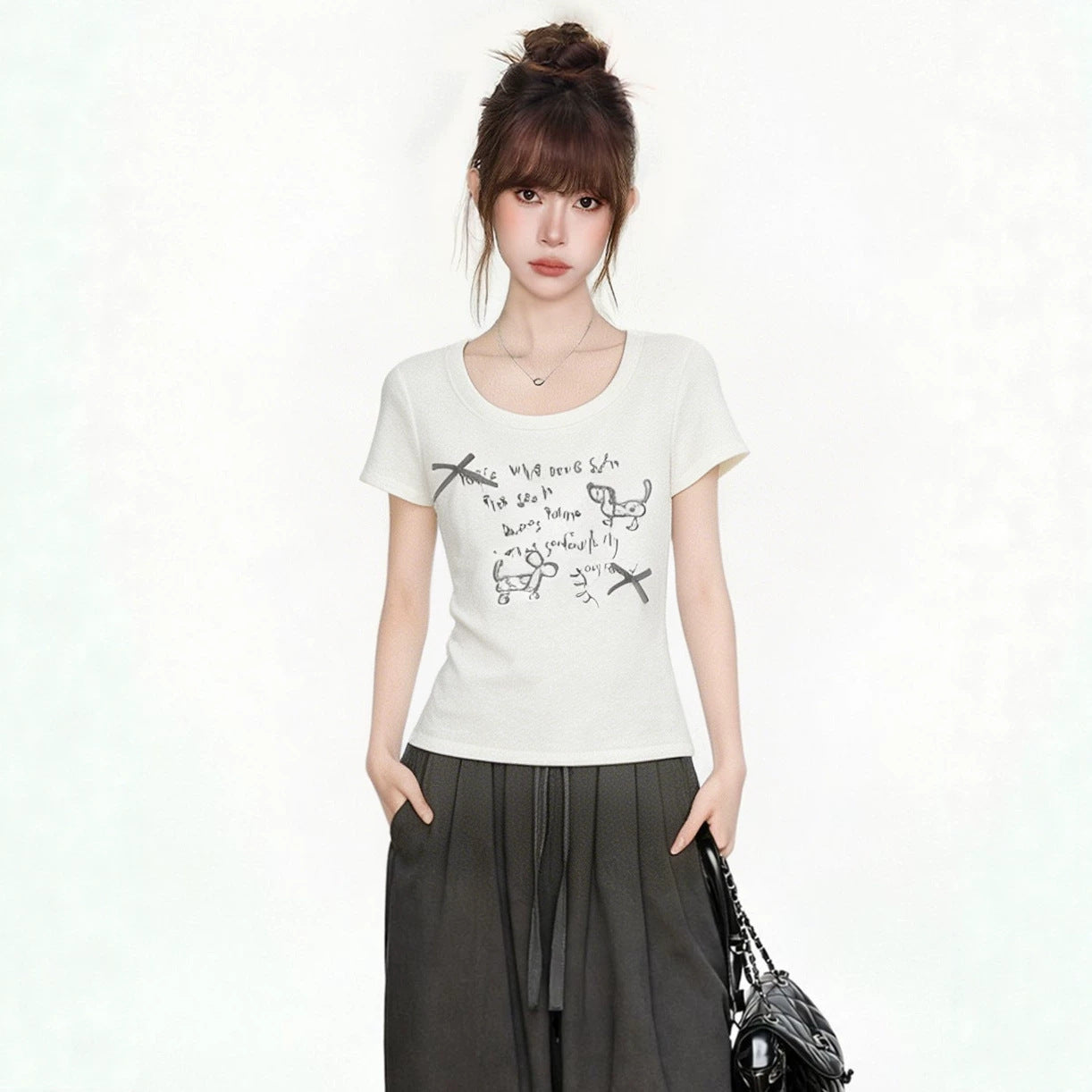Women's Cute Dachshund Graphic Regular Fit Short Sleeve T-Shirt
