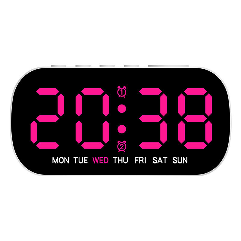 Modern LED Digital Clock with Temperature Display | Dual Alarm, Snooze Function, and 5-Level Brightness