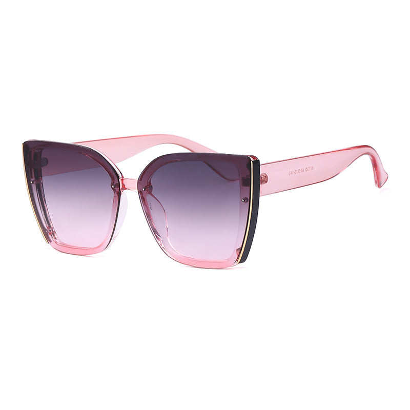 Fashion Cat-Eye Oversized Sunglasses for Women - UV Protection Trendy Sun Glasses