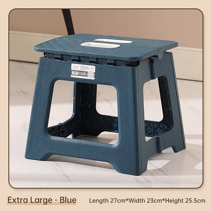 Extra Large Folding Step Stool | Portable Heavy-Duty Plastic Stool for Home, Kitchen & Outdoor Use