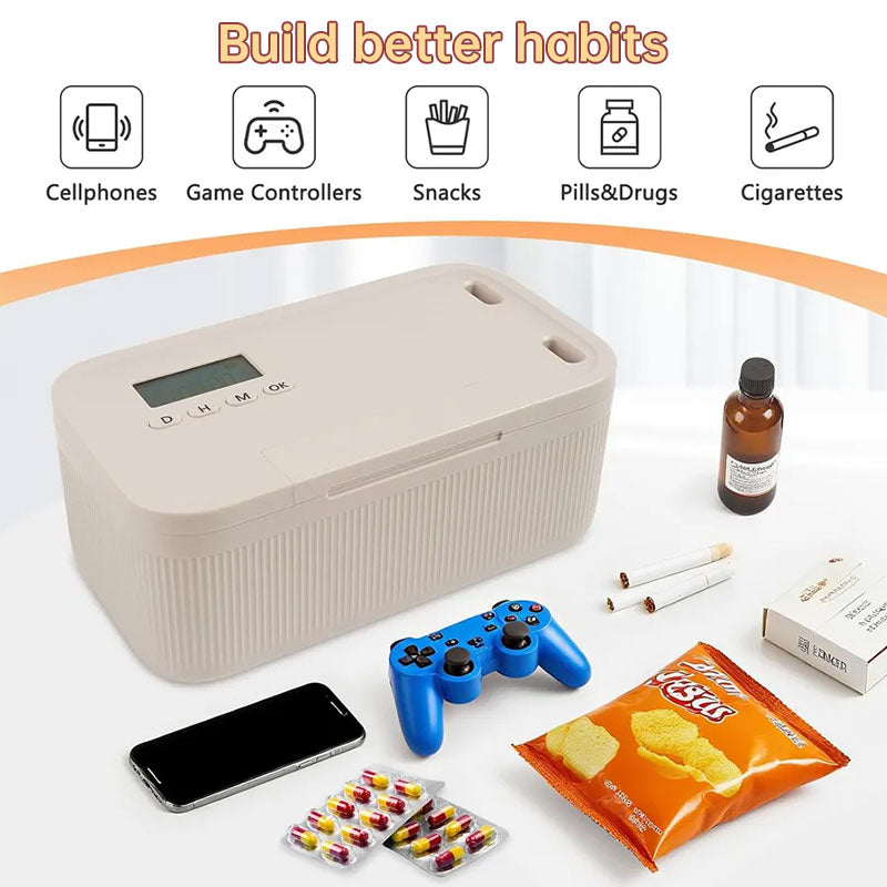 Smart Time Locking Container - Security Storage Box for Personal Habits & Focus