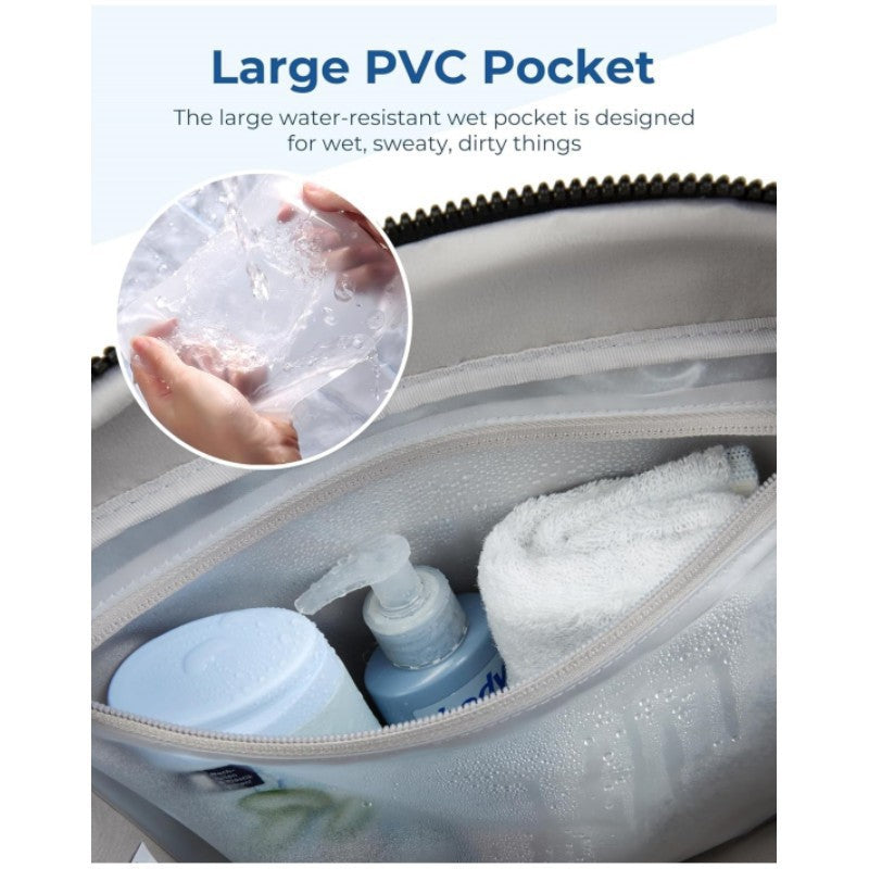 Large Capacity Travel & Sports Shoulder Bag with Toiletries Compartment