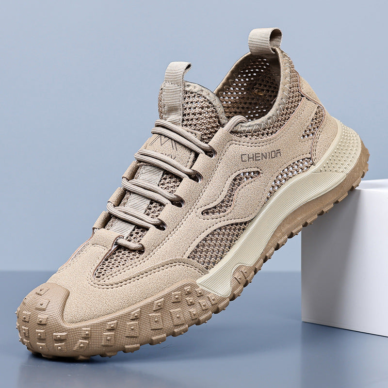 Men's Work Safety Shoes - Breathable Mesh Slip-Resistant Durable Hiking Shoes