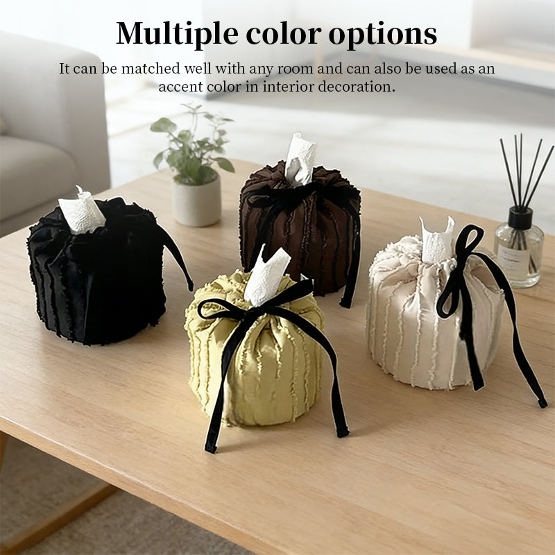 Aesthetic Korean Style Tissue Box Cover - Soft Fabric Cake Design Decorative Holder