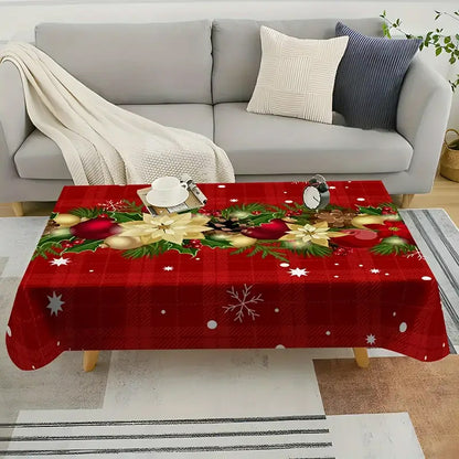 Festive Christmas Table Runner - Pine Holly Needle Holiday Dining Decor