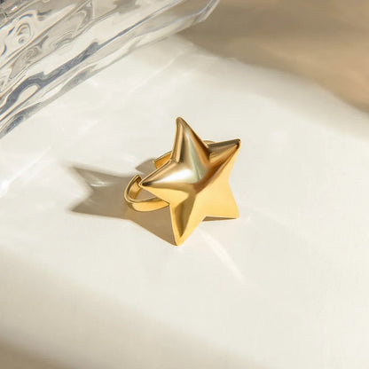 Dainty 18K Gold-Plated Star Ring
