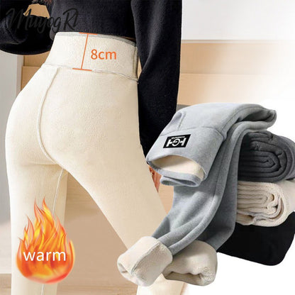 Ultra-Thick 500G Fleece Lined Cashmere Leggings - Ultimate Winter Warmth
