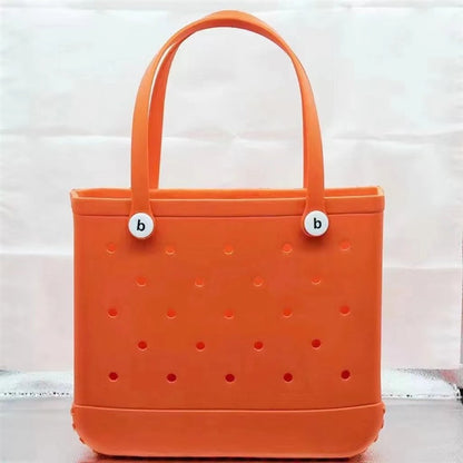 Printed EVA Beach Storage Bag - Waterproof Outdoor Basket & Handbag with Cow Print