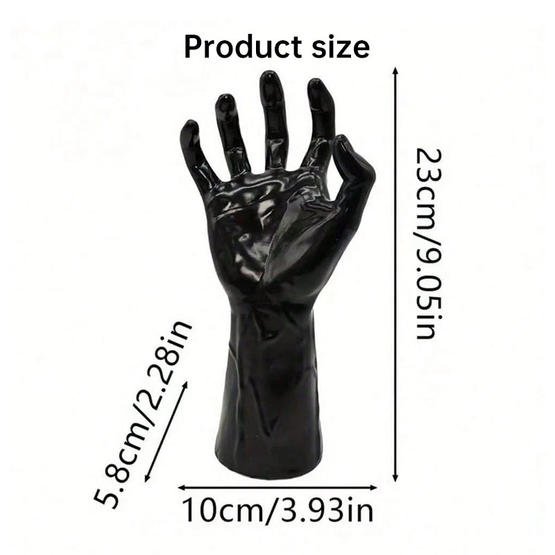 Gothic Spooky Hands Wall Decor – Halloween Candle Holder & Bat Wall Stickers Set
