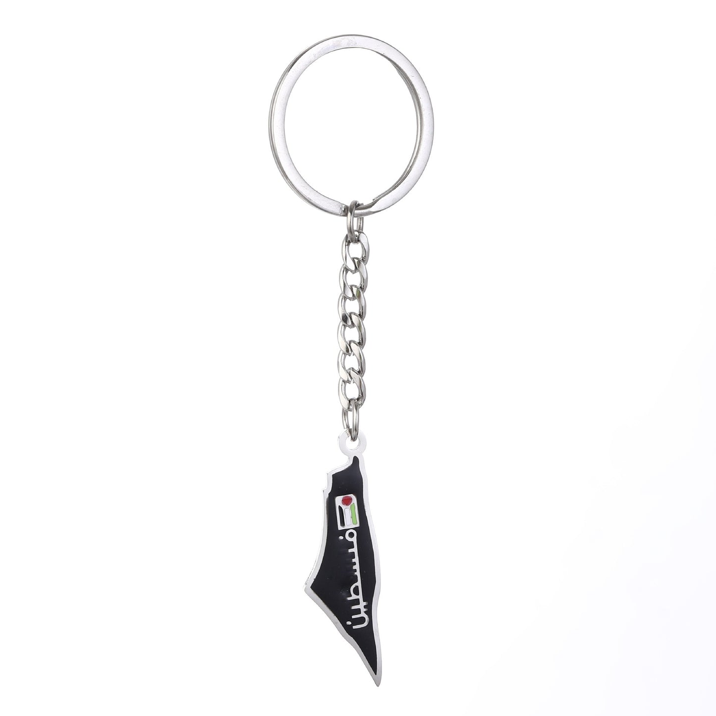 Elegant Palestine Map Pendant Keyring - Fashion Jewelry Gift