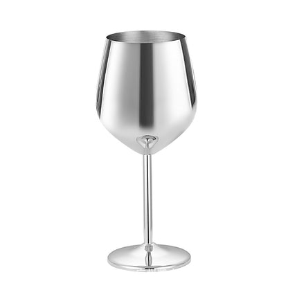 500ML Stainless Steel Red Wine Glasses - Elegant Rose Gold Tall Goblets & Champagne Flutes