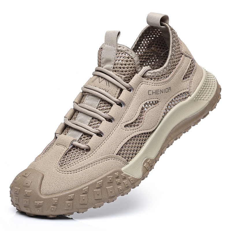 Men's Work Safety Shoes - Breathable Mesh Slip-Resistant Durable Hiking Shoes