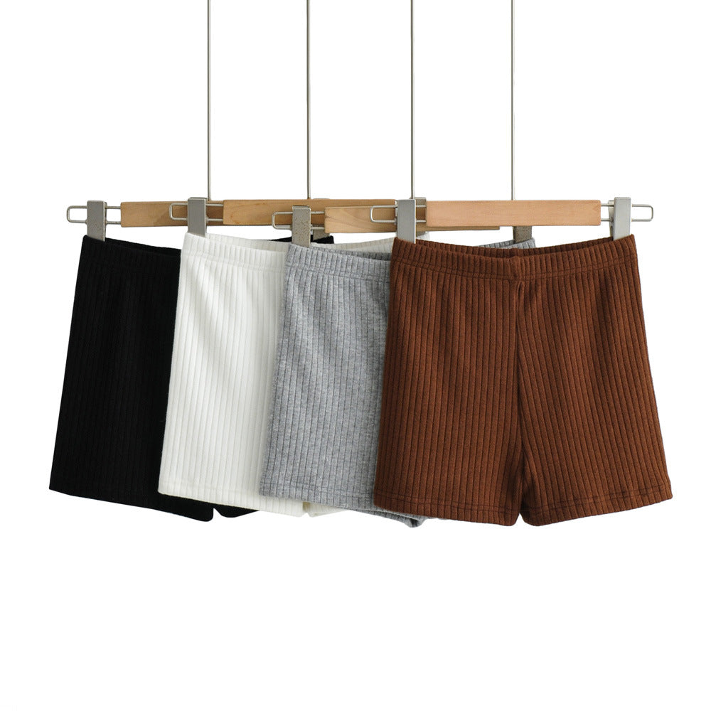 Threaded Elastic Yoga Exercise Hip Wrap Shorts