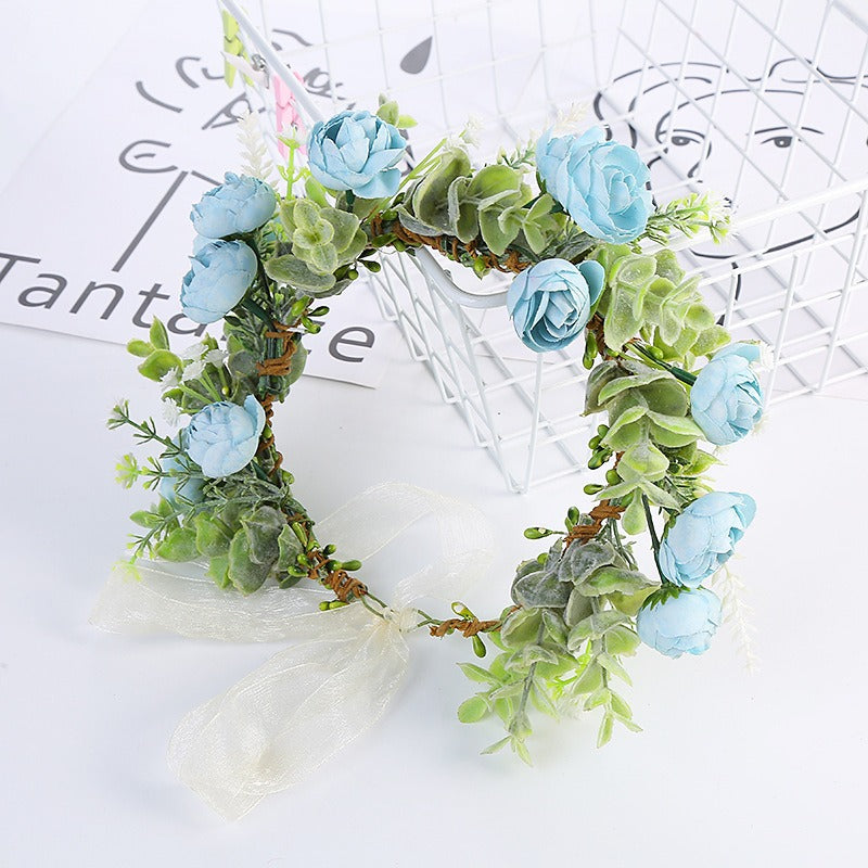 Forest Style Floral Wreath Headband - Bride & Bridesmaid Flower Crown