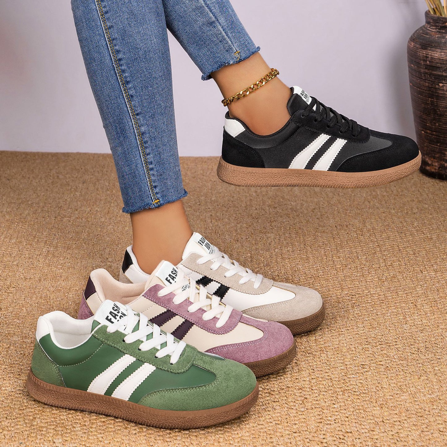 Women's German Training Casual Sneakers - Lightweight Soft Sole Shoes