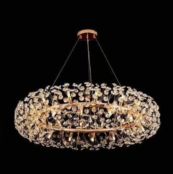 Modern Luxury Dandelion Crystal Pendant Light for Living Room