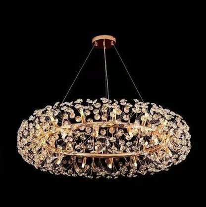 Modern Luxury Dandelion Crystal Pendant Light for Living Room