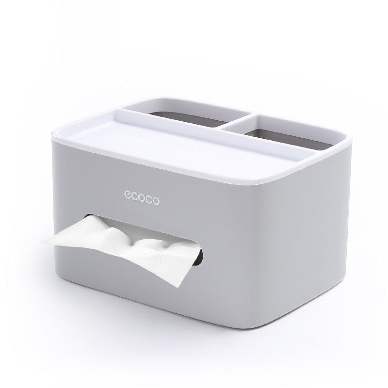 Multifunctional Desktop Tissue Box Cover – Stylish Paper Holder & Stationery Organizer for Home & Office