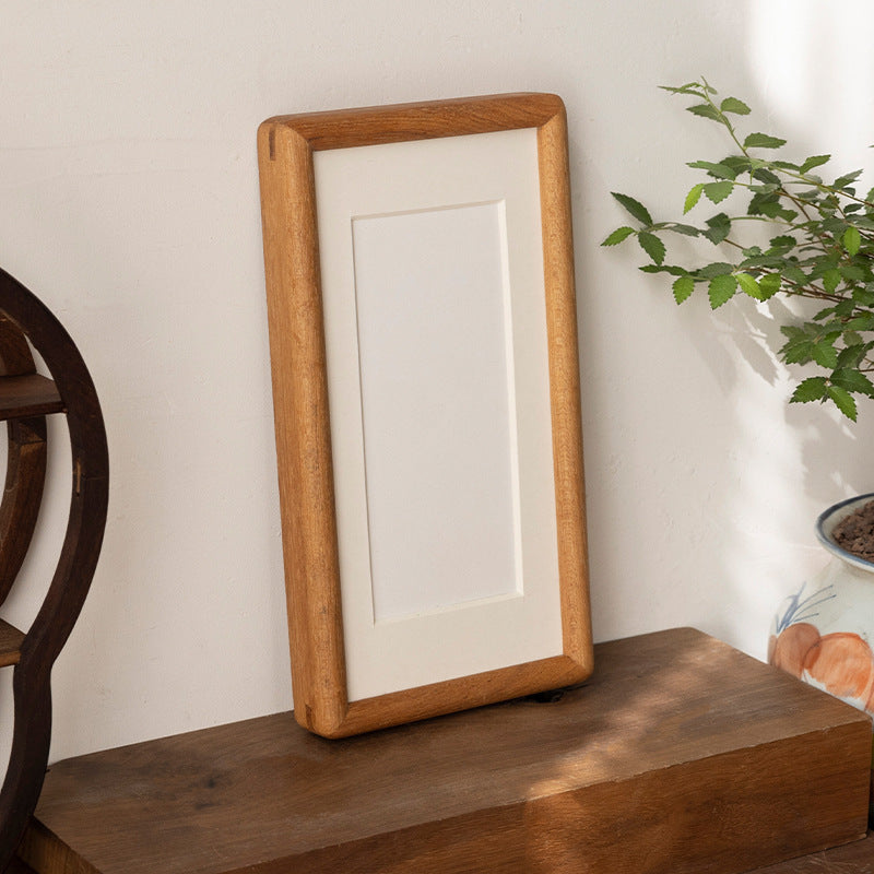 Premium Solid Wood Desk Photo Frame | Minimalist Tabletop Picture Frame