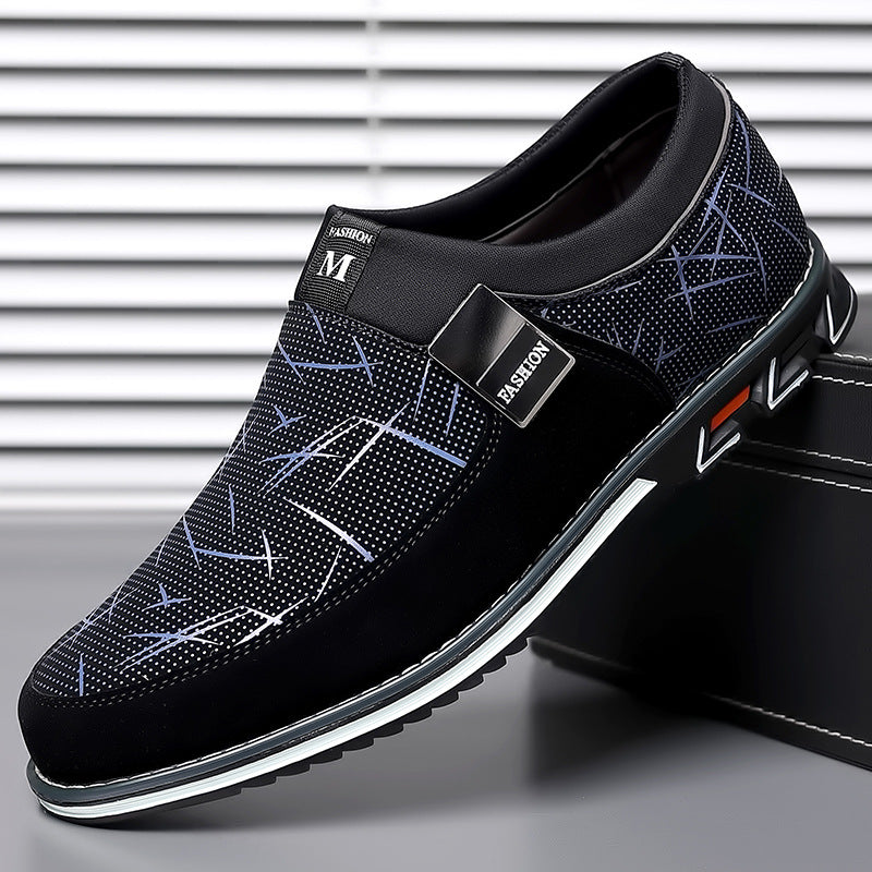 Trendy Color-Blocked Geometric Pattern Casual Shoes for Men