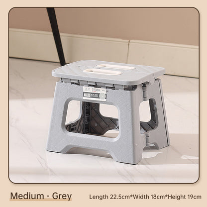 Extra Large Folding Step Stool | Portable Heavy-Duty Plastic Stool for Home, Kitchen & Outdoor Use