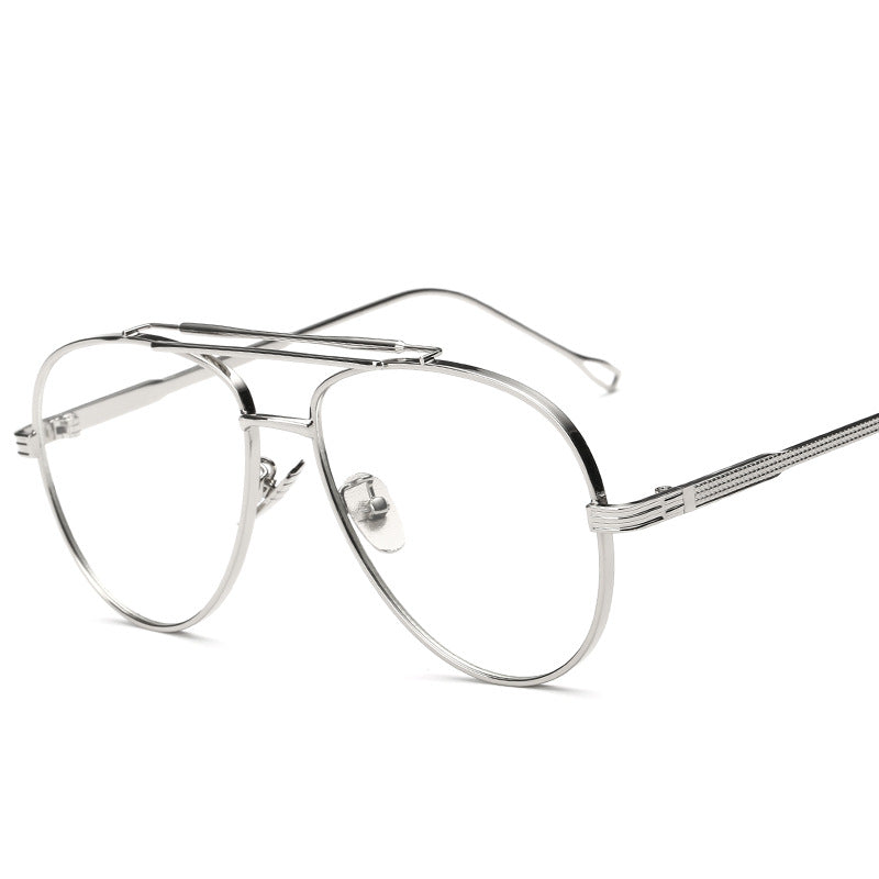 Unisex Luxury Gold-Frame Aviator Glasses - Vintage Clear Lens Fashion Eyewear