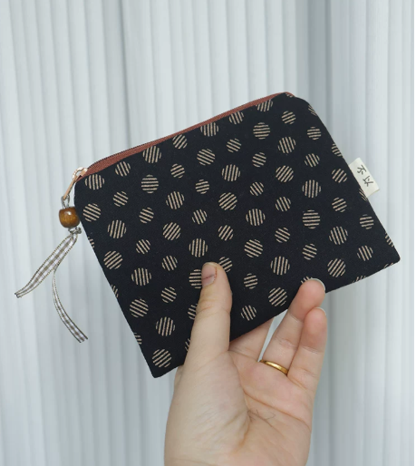 Minimalist Linen Cotton Mini Pouch and Zipper Wallet