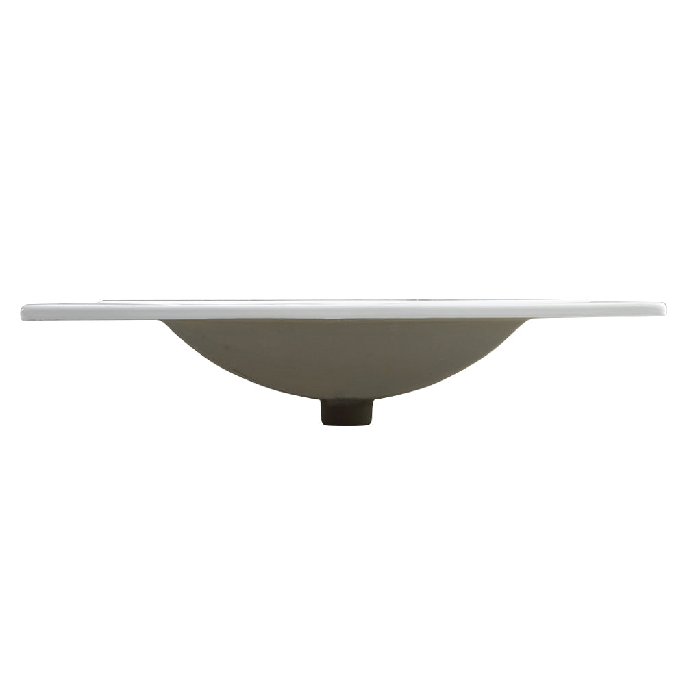 Compact Single Basin Vanity with Integrated Ceramic Sink