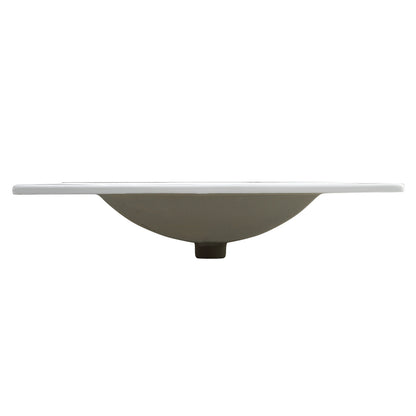 Compact Single Basin Vanity with Integrated Ceramic Sink