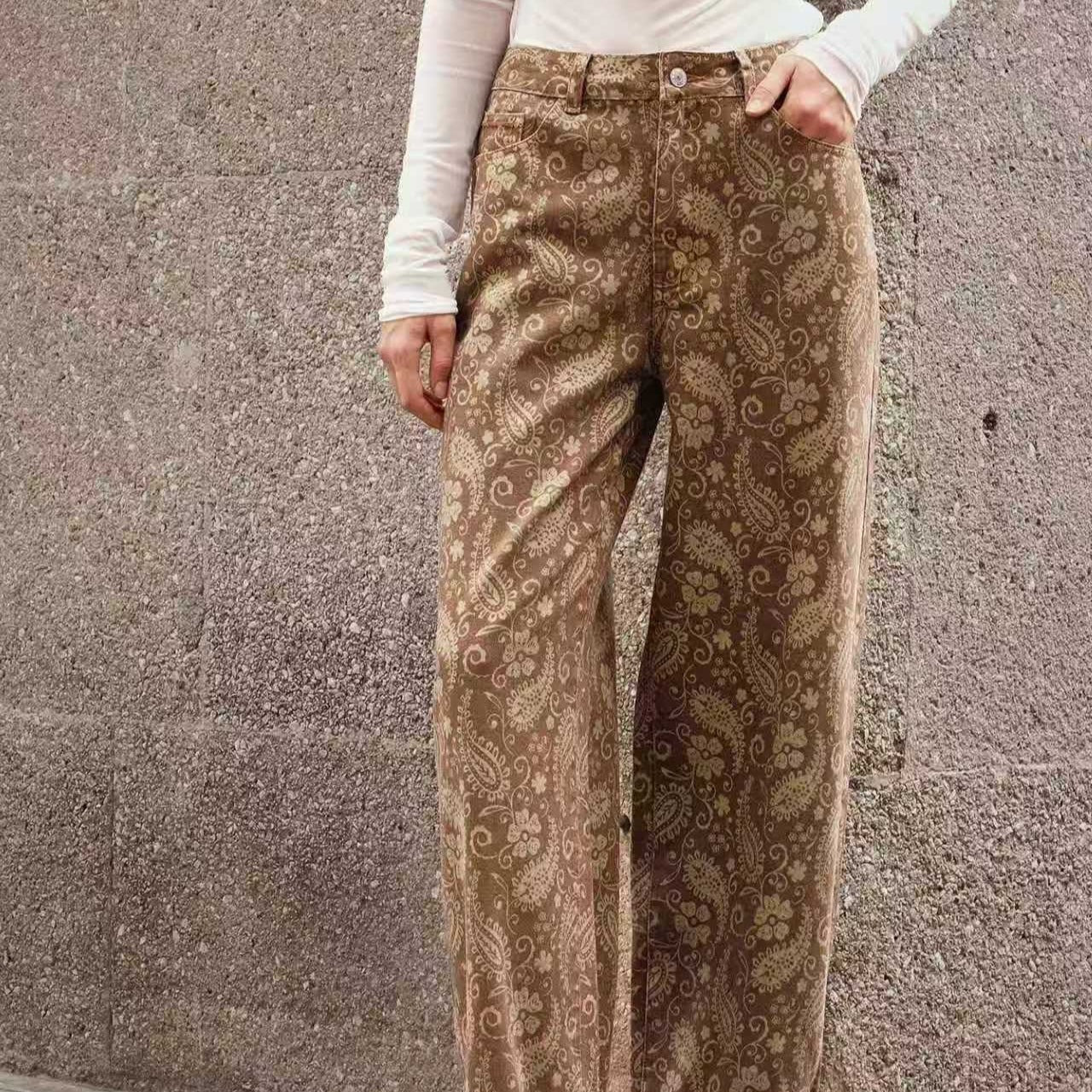 Women's Elegant Straight Tube Trousers - Slim Fit Retro Style Pants