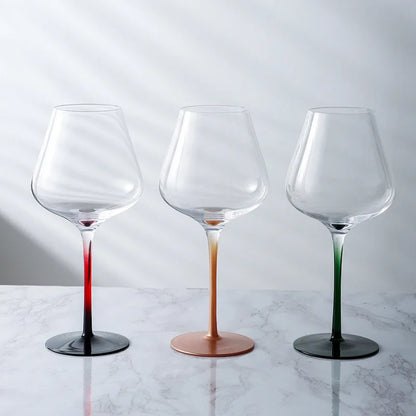 Luxury Lead-Free Crystal Wine Glass - Creative Colorful Stem Goblet Set