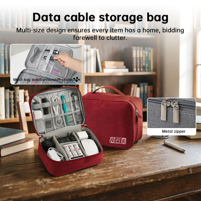 Waterproof Travel Cable Organizer Bag | Portable Digital Electronics Storage Pouch
