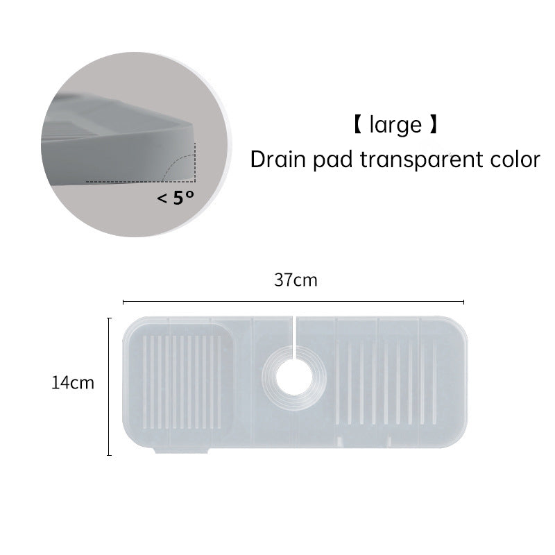 Silicone Faucet Drain Pad - Anti-Splash Kitchen Countertop Sink Mat