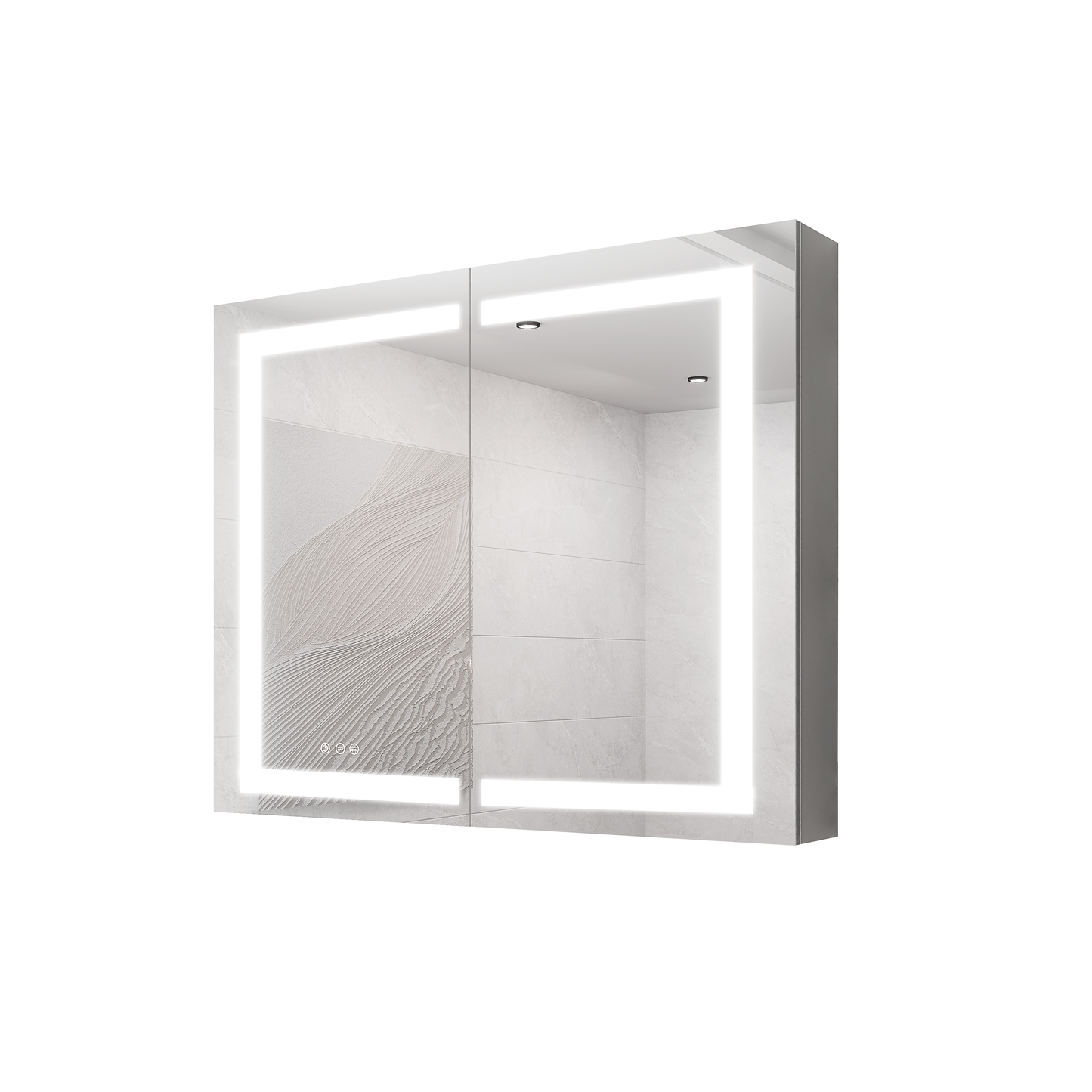 36 x 30 Inch LED Medicine Cabinet with Dimmable Anti-Fog Vanity Mirror