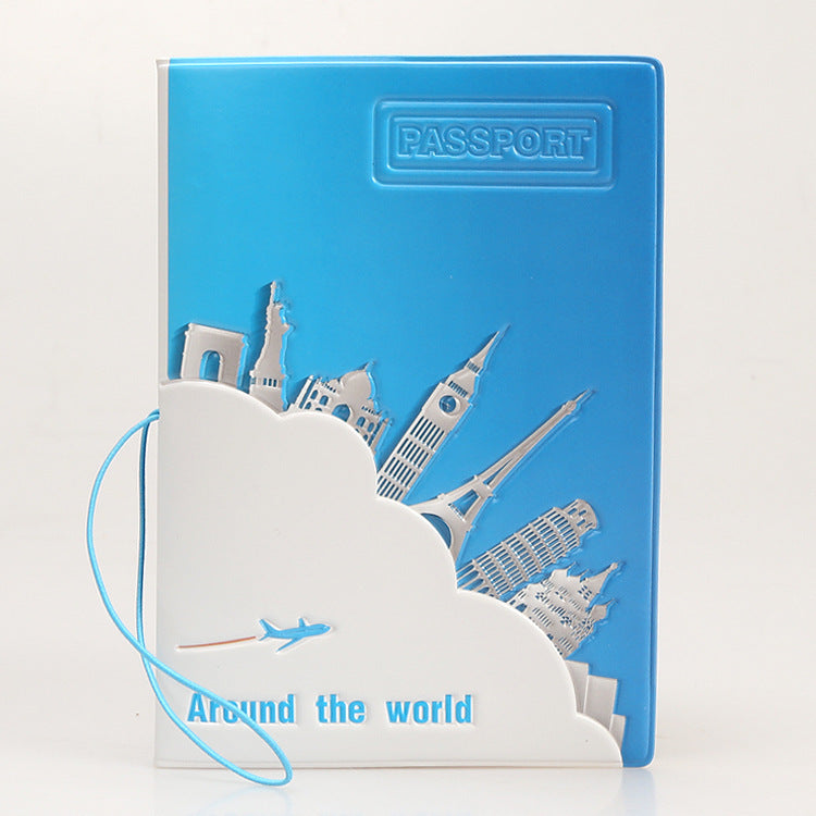 Passport Protection Cover with City Skyline Cutout & "Have a Nice Trip" Design